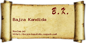 Bajza Kandida névjegykártya